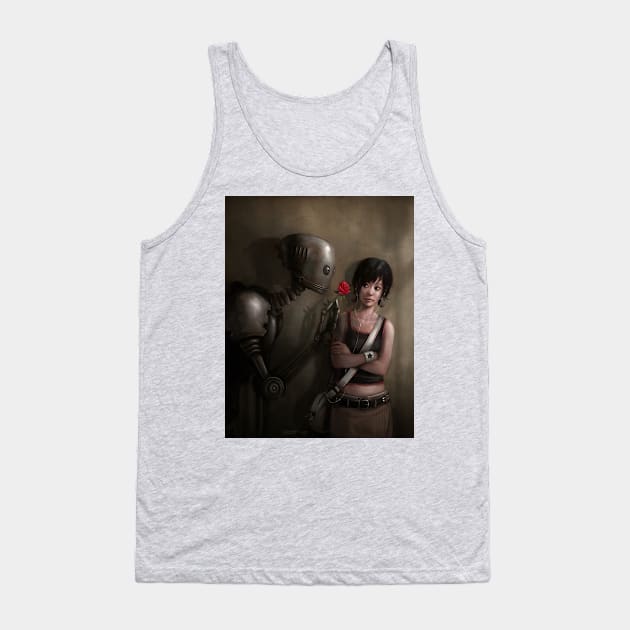 Robot in Love Tank Top by RudeOne